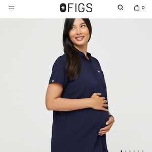 Figs Maternity Scrubs in Navy